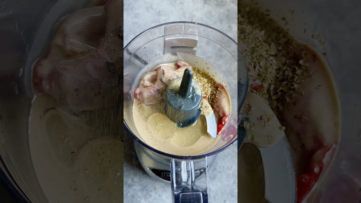 CAULIFLOWER & CHICKPEA SALAD WITH WHIPPED ROASTED RED PEPPER TAHINI!