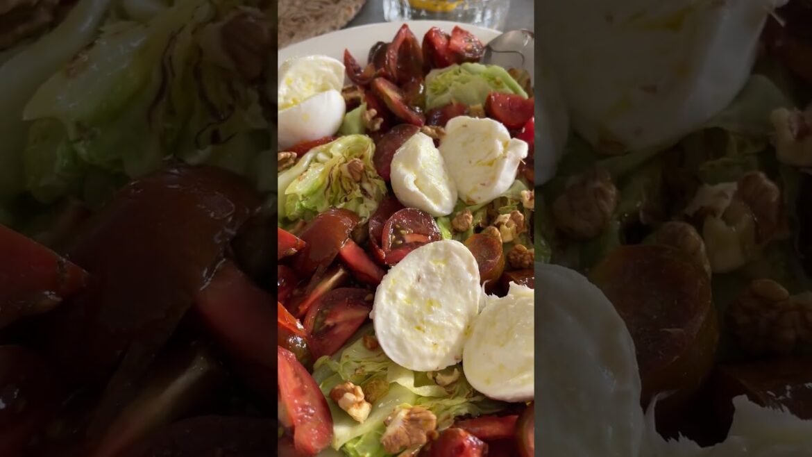 Cabbage Salad with Tomatoes, Mozzarella & Honey | Fresh Mediterranean Summer Bowl Cabbage Salad with Tomatoes, Mozzarella & Honey | Fresh Mediterranean Summer Bowl