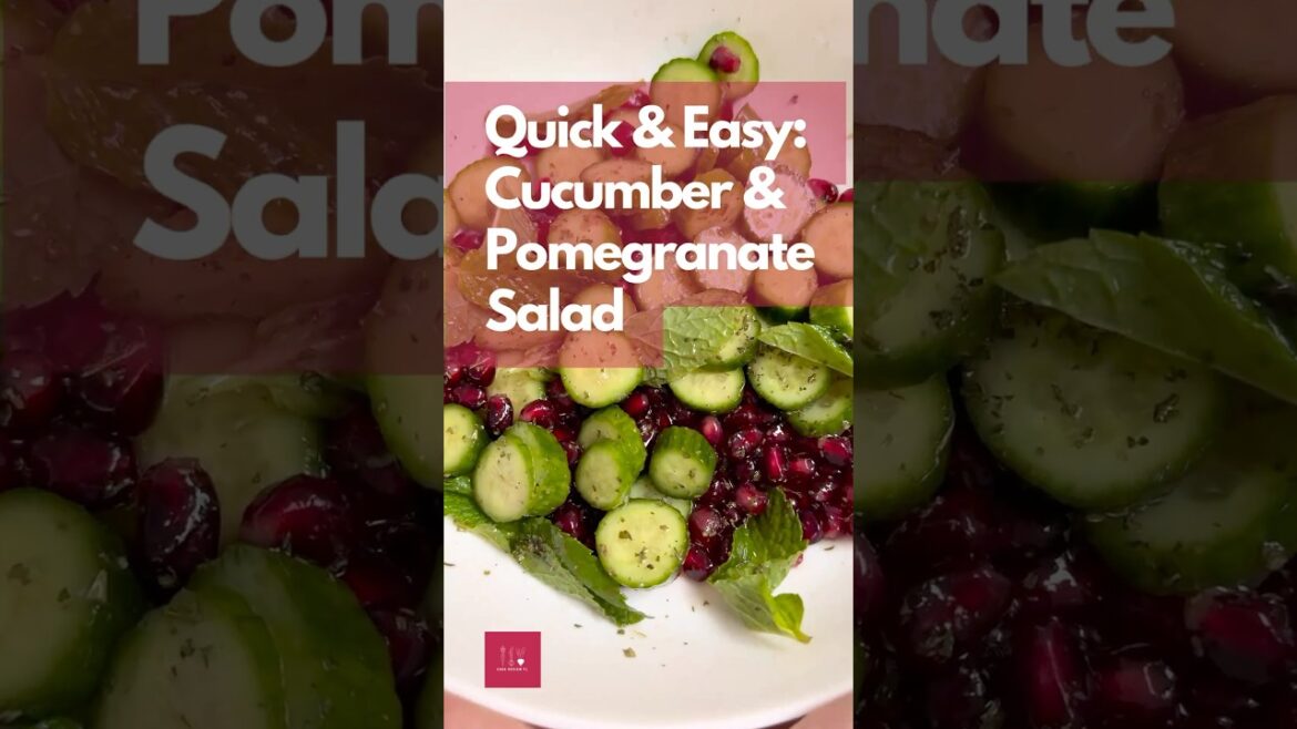 Quick & Easy: Cucumber & Pomegranate Salad #salad