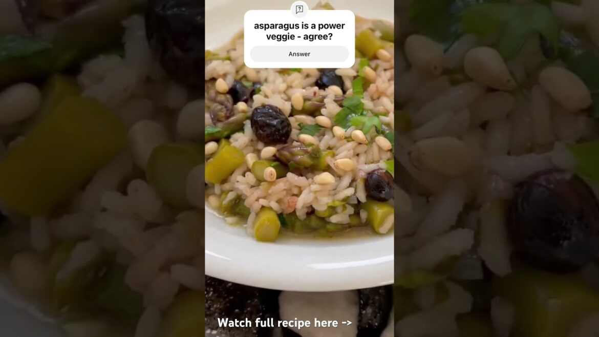 ASPARAGUS RISOTTO how epic is that?