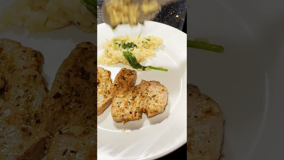 Tuna Steaks With Risotto #shorts