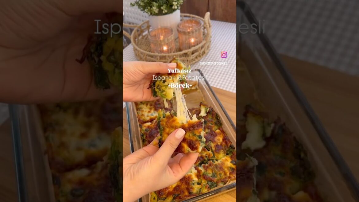 Yufkasız ispanaklı börek #pratiktarifler #food #sağlıklıtarifler #recipe