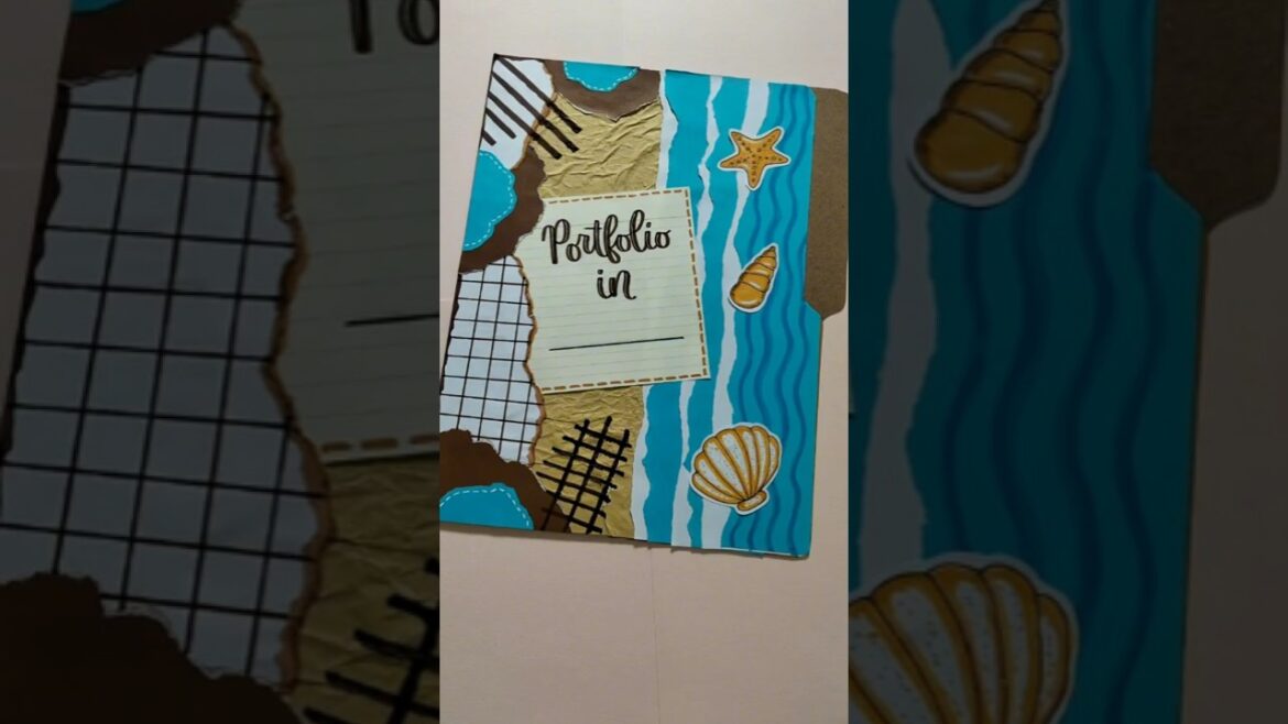 DIY Project File / Portfolio Cover #shorts #portfolio #frontpage #papercraft #art #backtoschool #diy