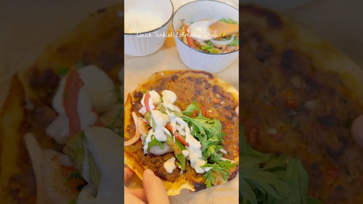 Tasty Turkish Wrap in Minutes | Easy Lahmacun Recipe #lahmacun #turkishfood Tasty Turkish Wrap in Minutes | Easy Lahmacun Recipe #lahmacun #turkishfood