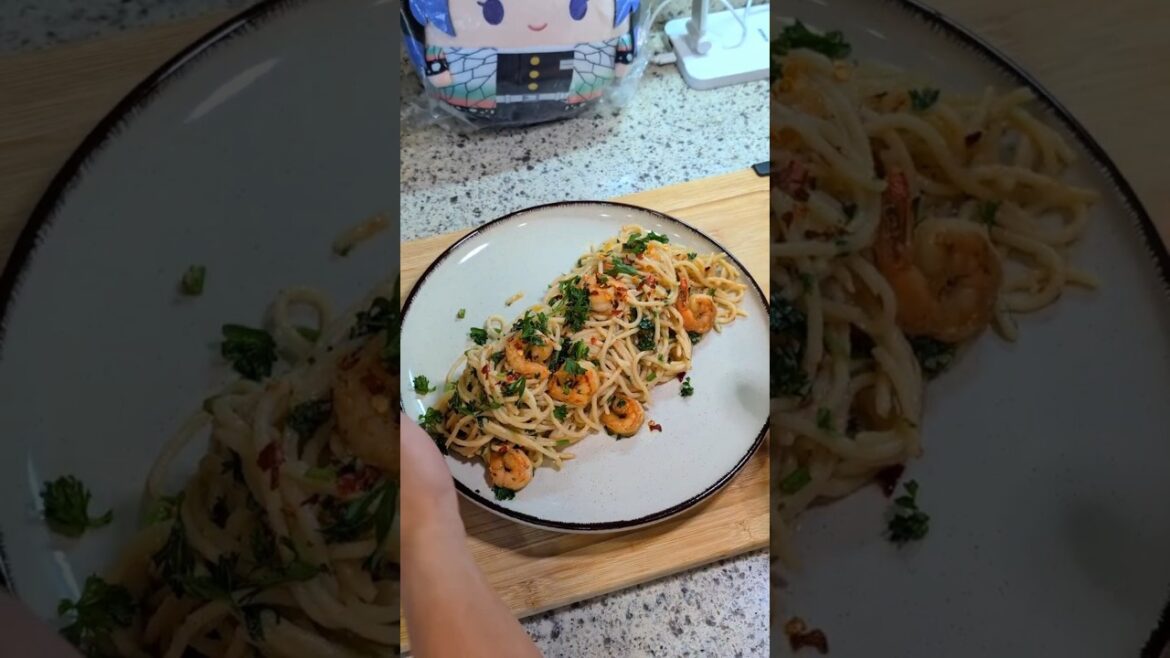 let's make lemon garlic shrimp pasta