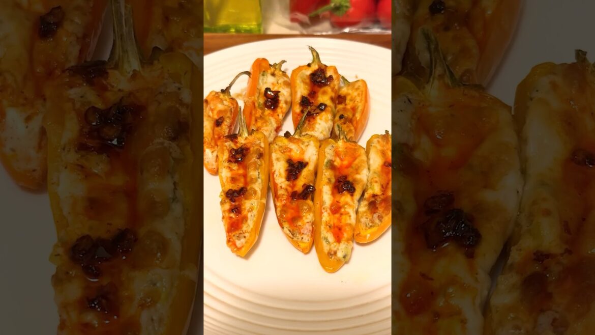 How to Make Easy Stuffed Mini Peppers at Home #shorts #trending #peppers