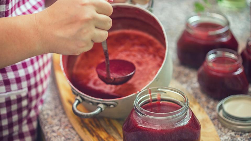 Preparing Homemade Strawberry Jam