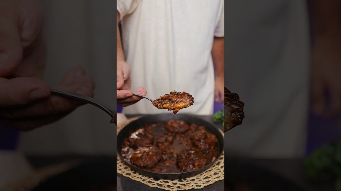 برجر محشي جبنه غرقان صوص المشروم -طريقة تقديم مختلفه