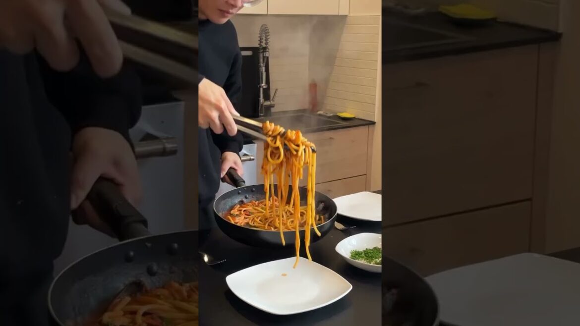 One of my favorite less-than-ten-ingredient seafood pasta recipes, perfect for #ad #foryou  #shorts