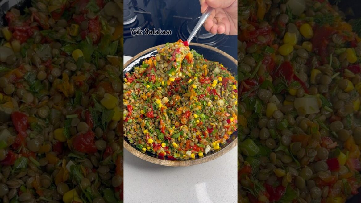 Yeşil mercimek salatası #food