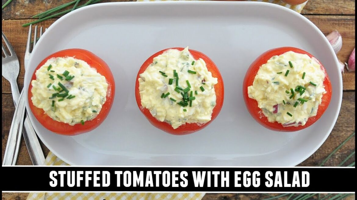 "Better than Deviled Eggs" Stuffed Tomatoes with Egg Salad