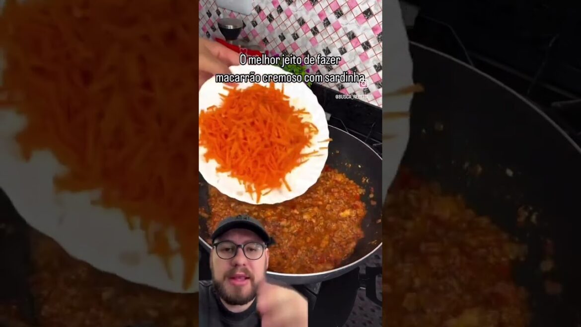 Receita de macarrão com sardinha Receita de macarrão com sardinha