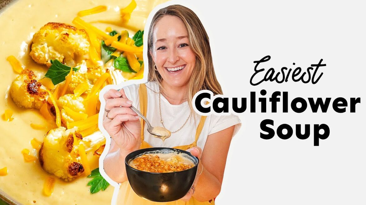 Easy Roasted Cauliflower Soup (6 Ingredients) Easy Roasted Cauliflower Soup (6 Ingredients)