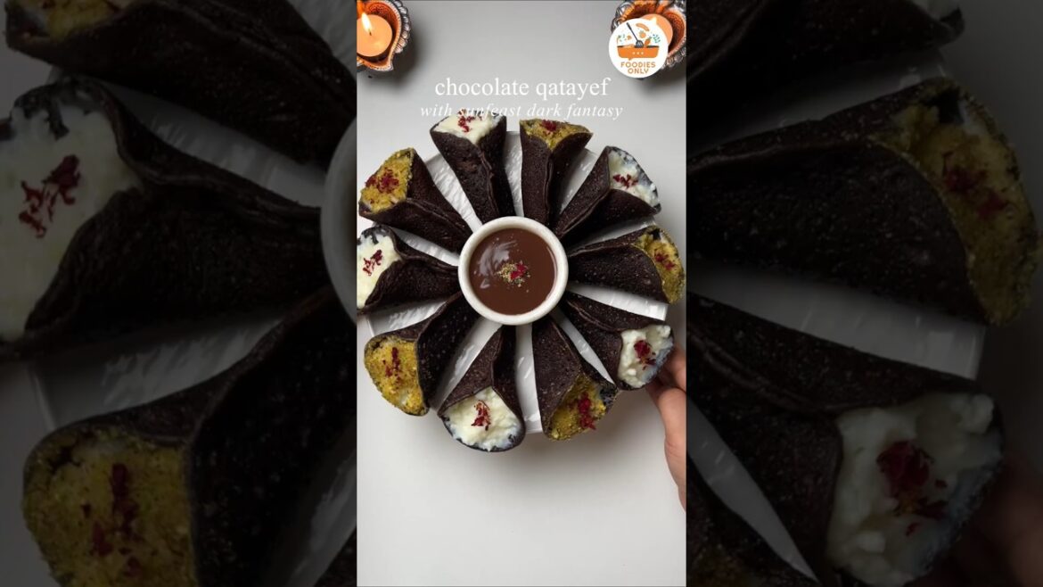 Chocolate Qatayef ✨ | Festive Pancake Dessert with Dark Fantasy | Diwali Special