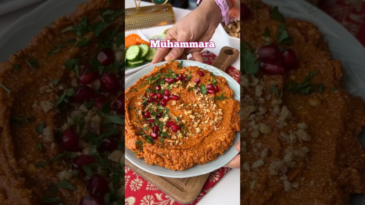 Muhammara !!The best dip in the world. Made with roasted bell pepper & Chilean walnuts. Party recipe