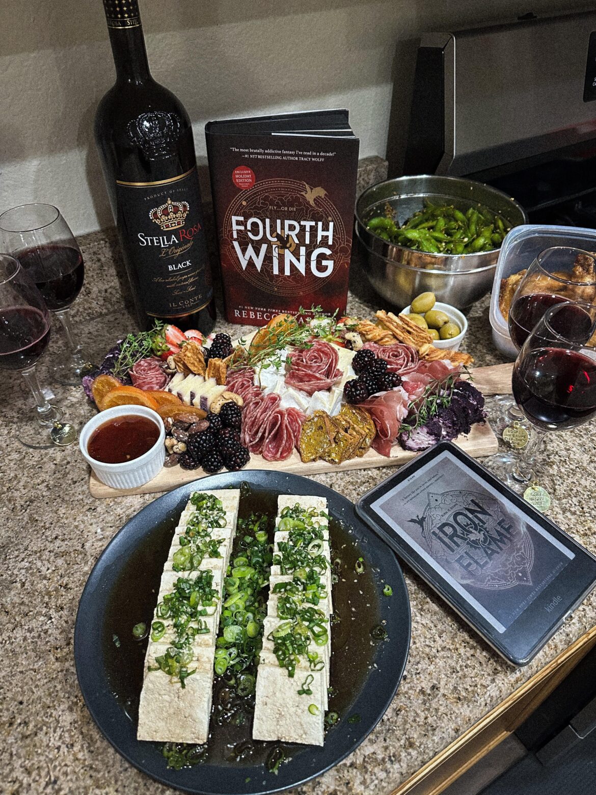 Made a board for book club night.