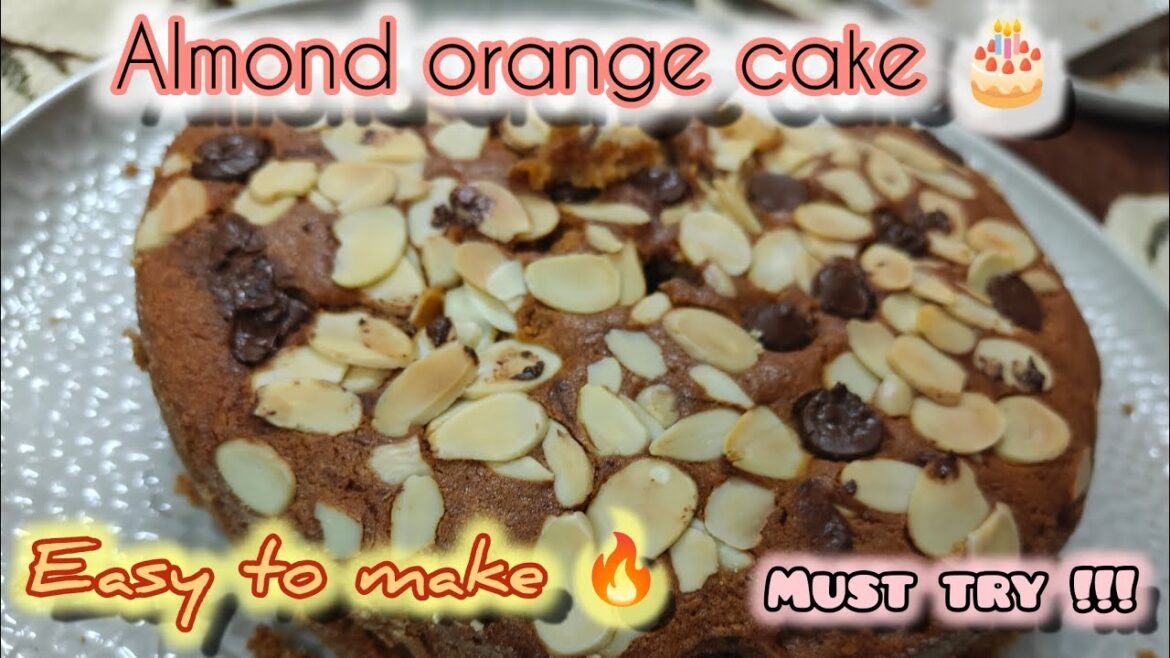 Almond orange cake ❤️ easy recipe, eggless#egglesscake #dessert #recipe #cookwitharmaan #cooking
