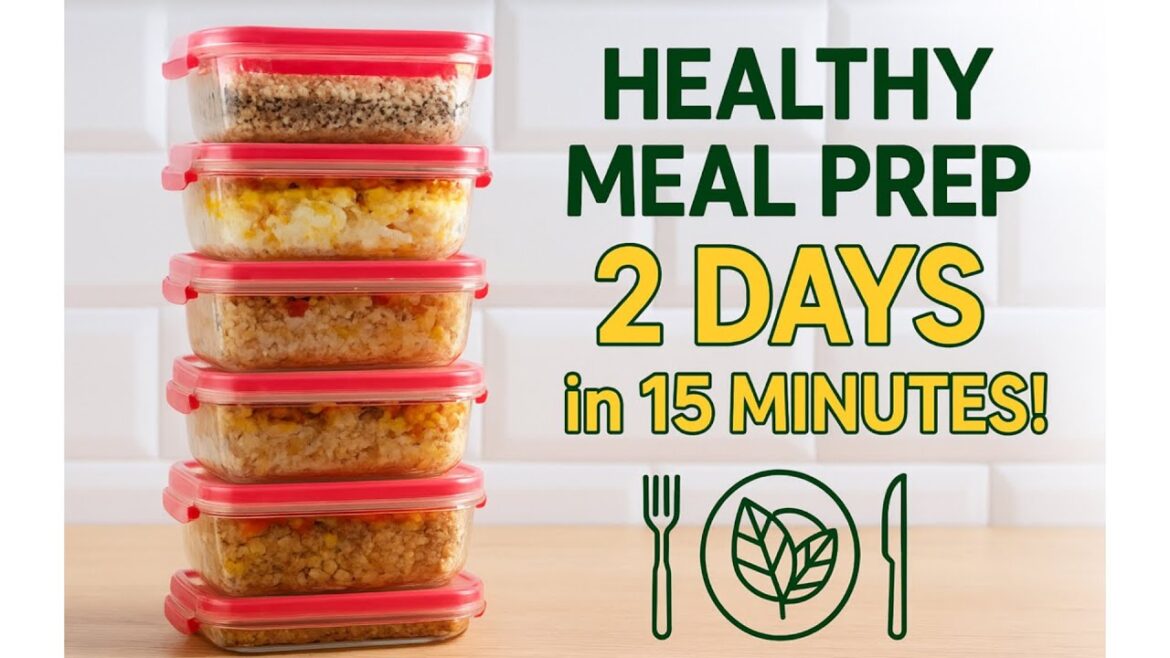 Healthy Meal Prep for 2 Days | Breakfast, Lunch & Dinner in 15 Minutes