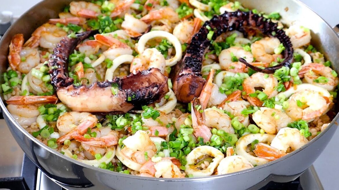 PAELLA DE FRUTOS DO MAR | RECEITA CLÁSSICA ESPANHOLA PAELLA DE FRUTOS DO MAR | RECEITA CLÁSSICA ESPANHOLA