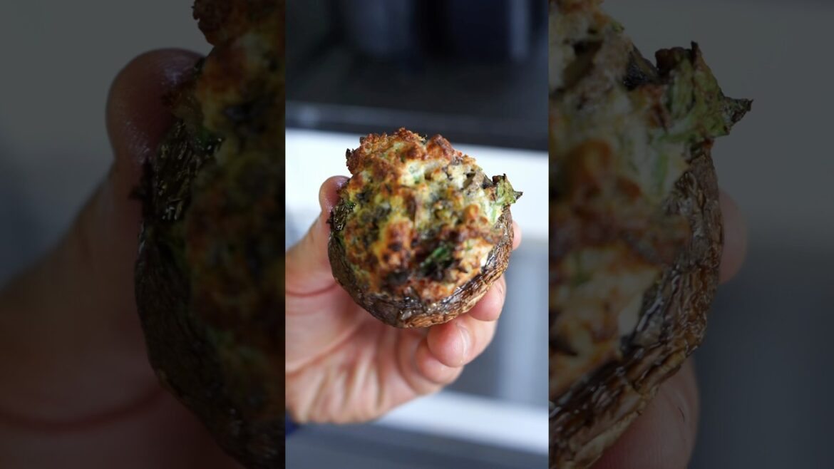 Air Fried Stuffed Mushrooms You Must Try!!! #shorts #recipe
