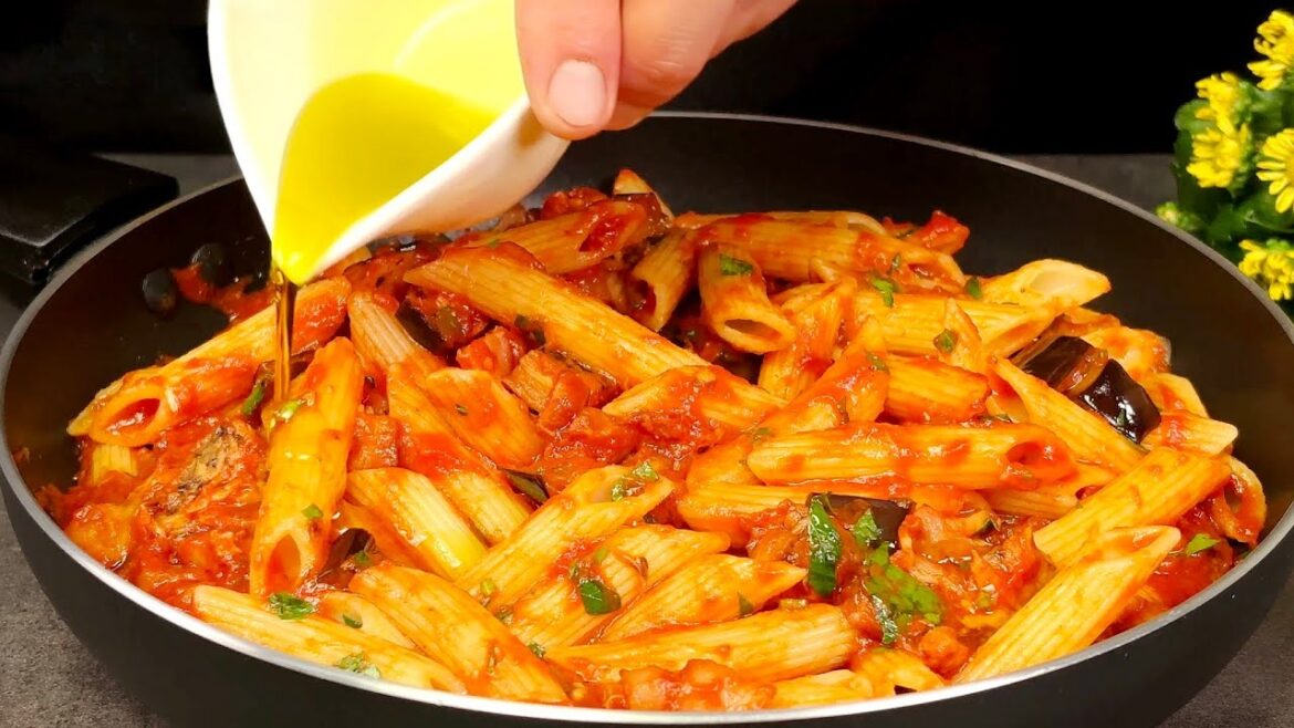 Best Eggplant Recipe in the Style of Puttanesca | Quick & Tasty Pasta for Family Dinner!