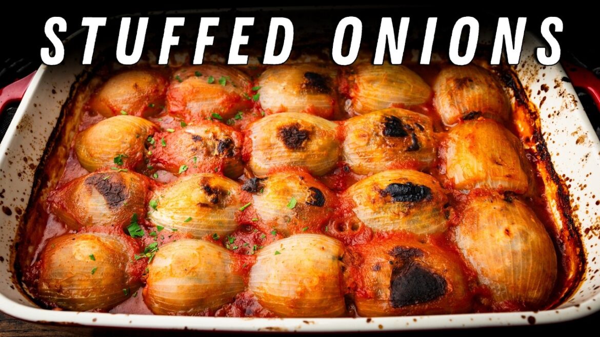 Greek Style Beef Stuffed Onions - The Ultimate Comfort Food