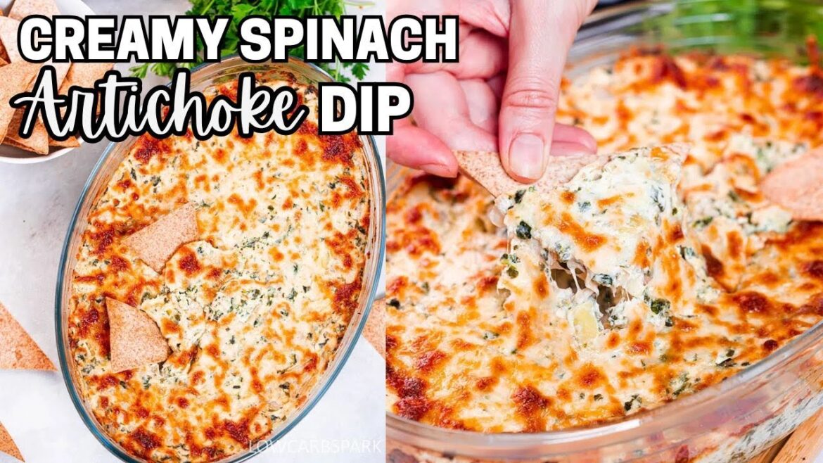 Baked Spinach Artichoke Dip | Creamy, Cheesy Party Appetizer Baked Spinach Artichoke Dip | Creamy, Cheesy Party Appetizer