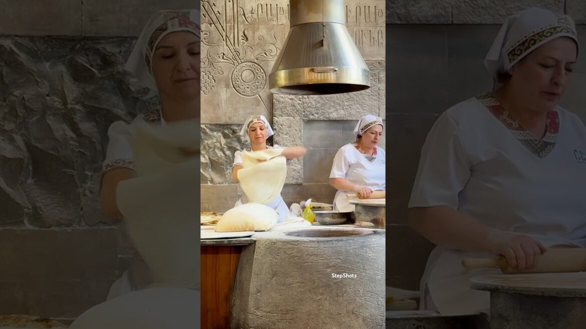 Lavash bread baking master class in Armenia