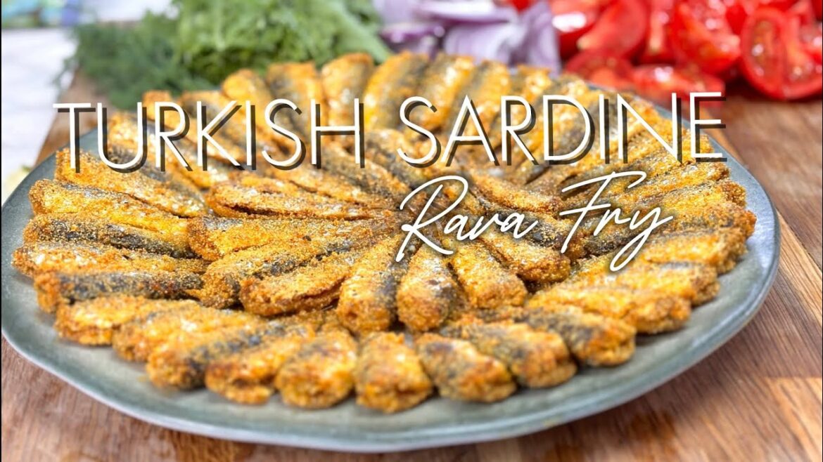 Fried Sardines | Beautiful Spiral Turkish inspired Semolina Fry #friedsardines #sardines #seafood