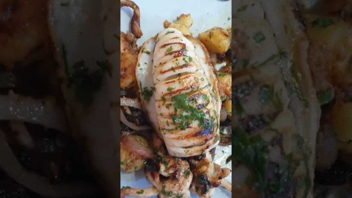 The delicious taste of grilled-squid, ikayaki dish!!