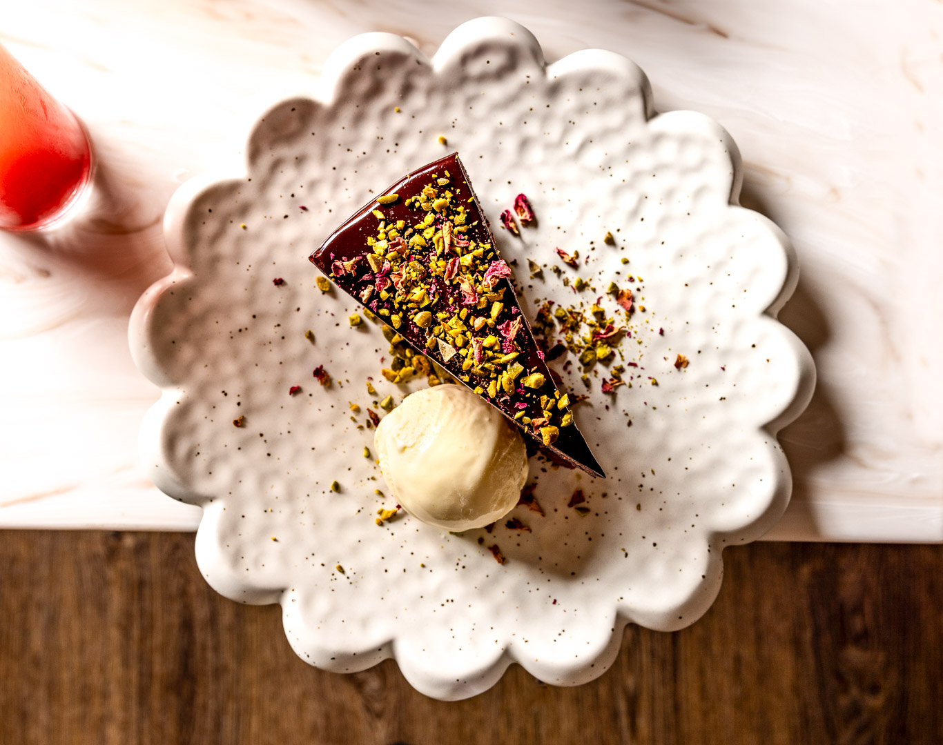 Food and interior photos of Mediterranean restaurant Alora in San Francisco.