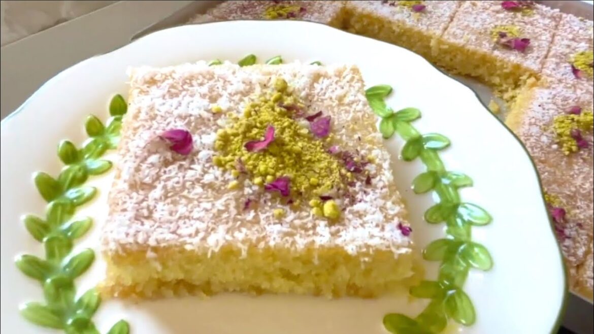 Semolina Cake | Basbousa Cake | How To Make Basbousa With Coconut Semolina Cake | Basbousa Cake | How To Make Basbousa With Coconut