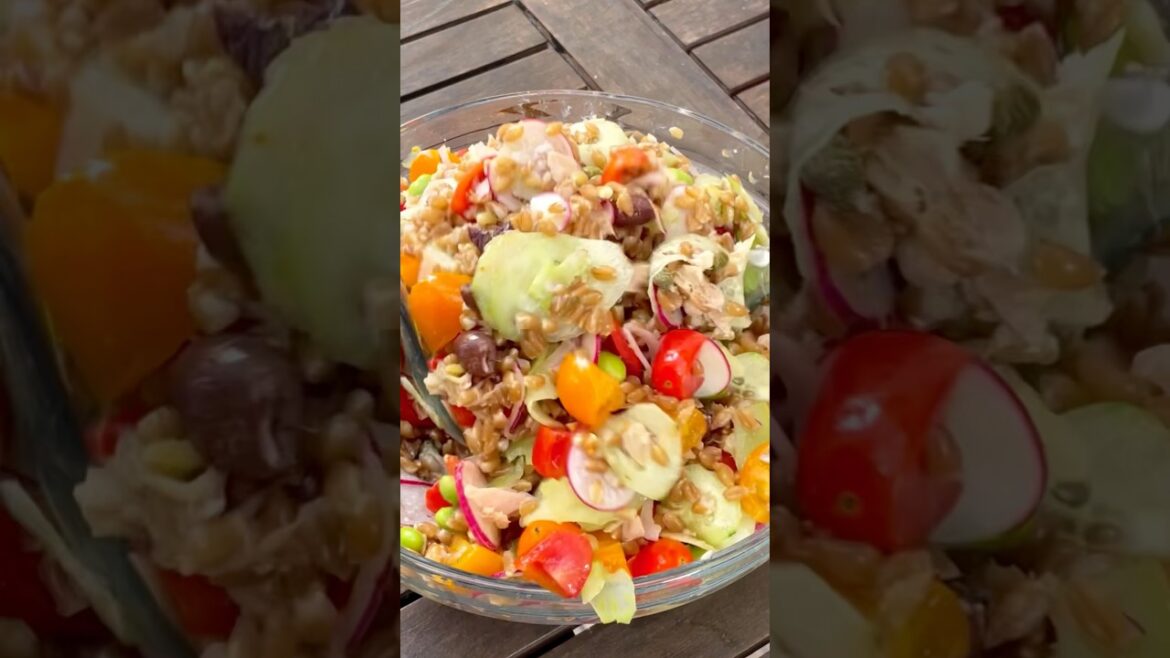 INSALATA DI FARRO E VERDURE #Shorts  #chiarahealthytales #healthyfood #ricettesane #italianfood