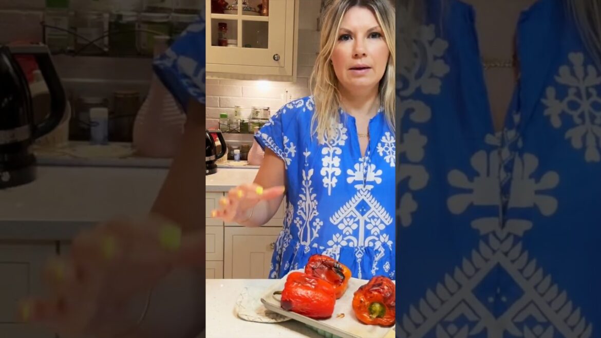 Roasted Red Pepper Salad! Delicious Countryside Cooking ♥️ #easyrecipe #vegetarian