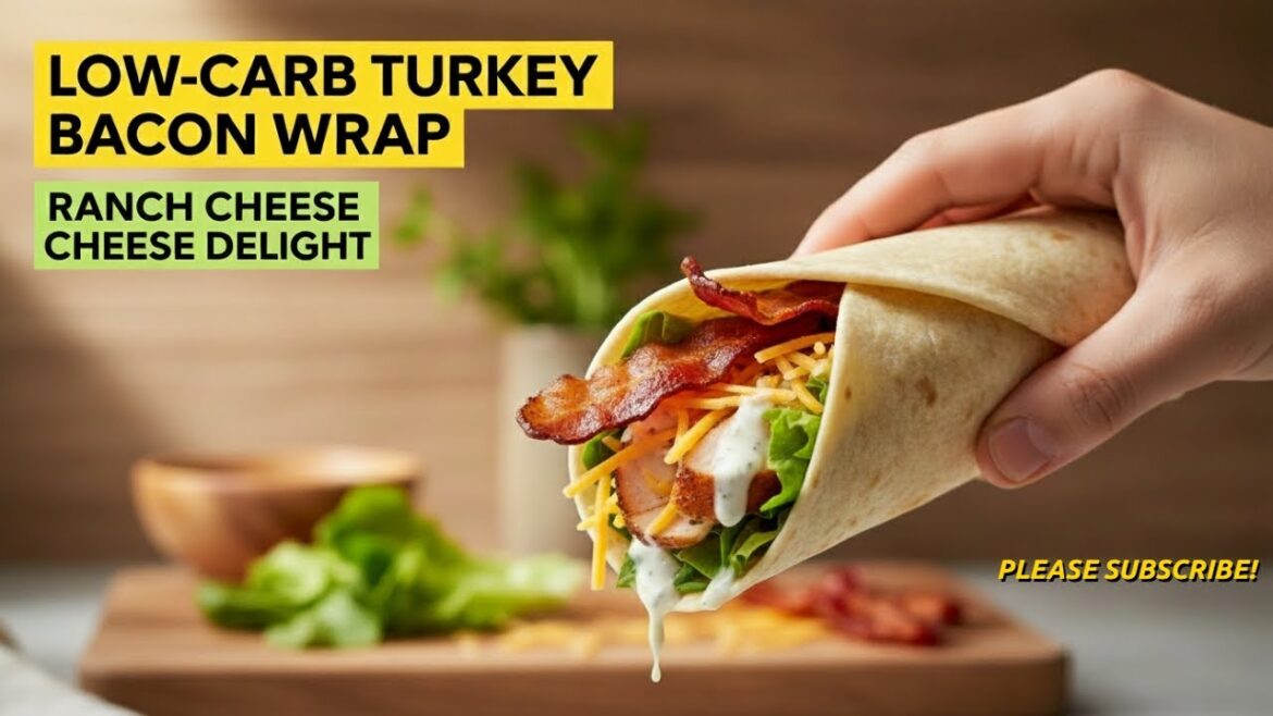 KETO TURKEY BACON, RANCH AND CHEESE WRAP! #TURKEYBACON #KETO #YUMMYWRAP #davidlost108pounds