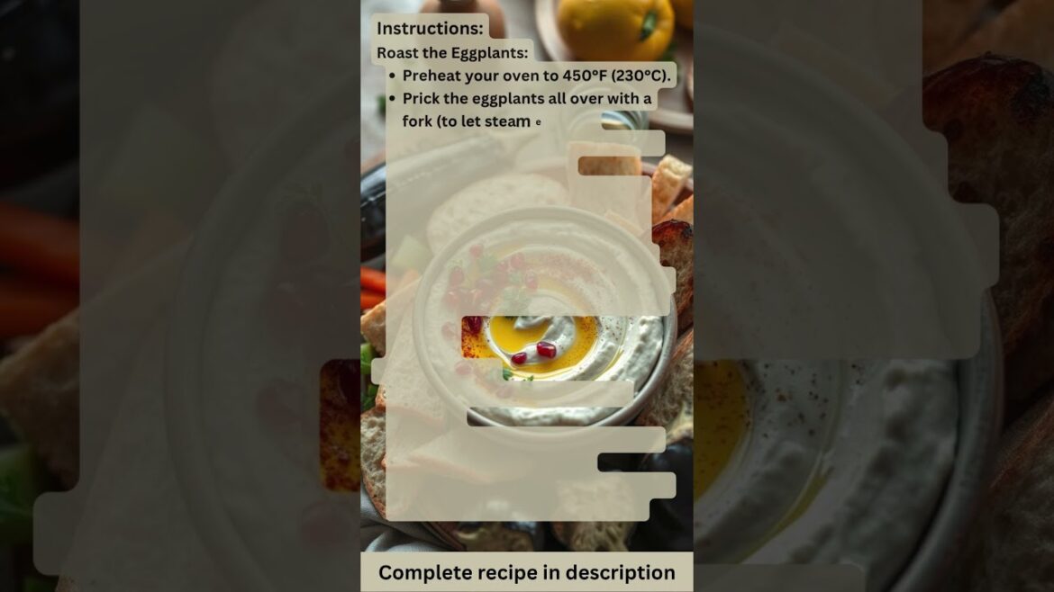 Smoky Roasted Eggplant Dip Baba Ganoush Style for Vegetarians