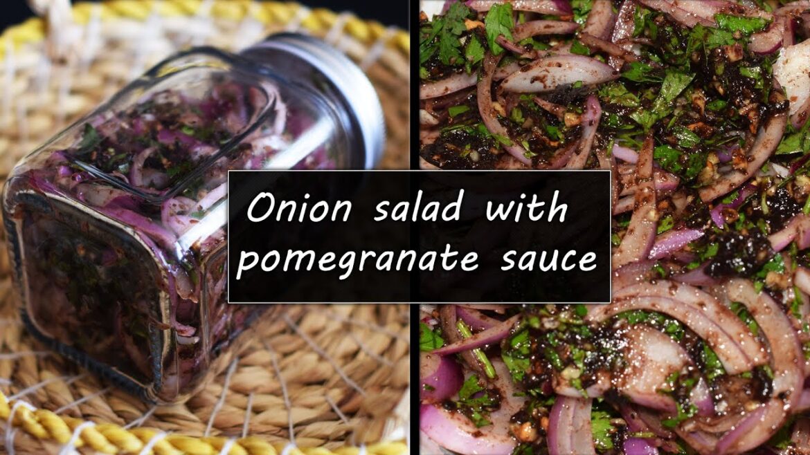Onion salad with pomegranate sauce Onion salad with pomegranate sauce