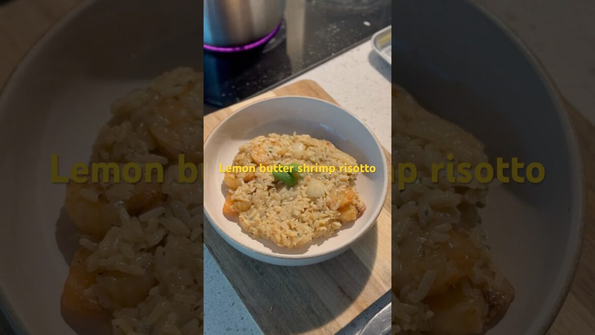 Lemon butter shrimp risotto