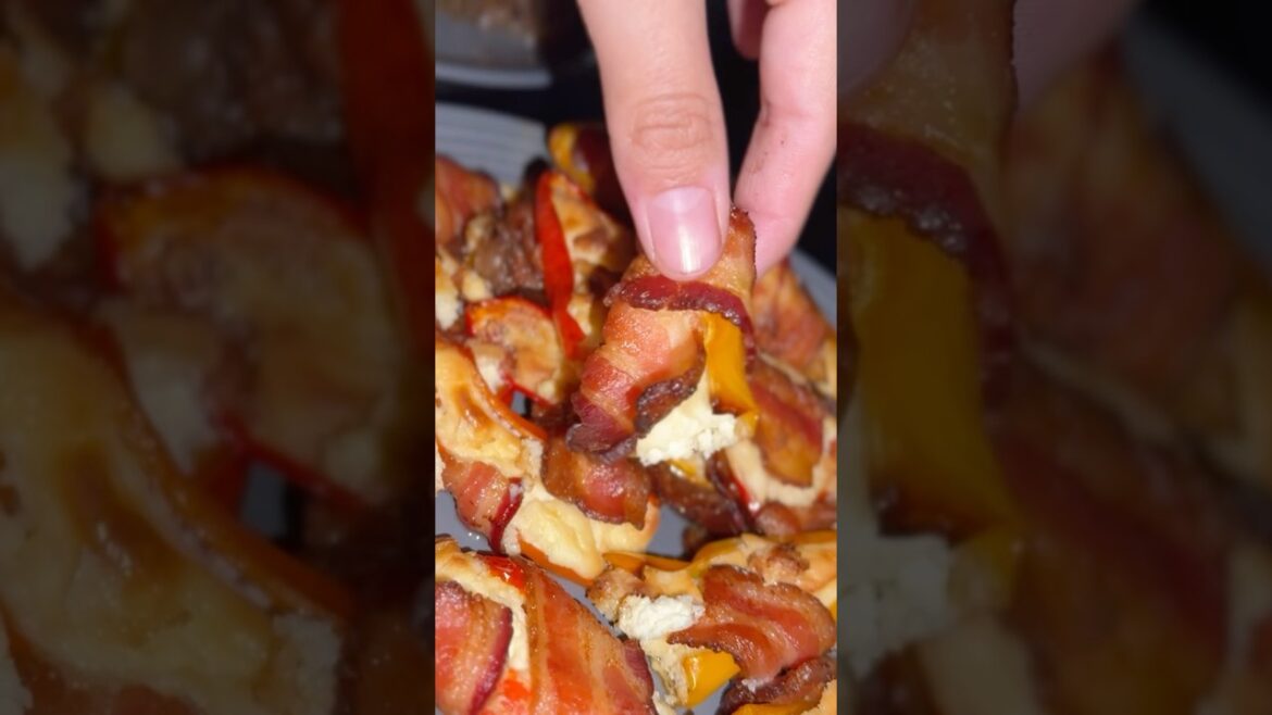 APPETIZER IDEA: BACON WRAPPED CREAM CHEESE STUFFED MINI PEPPERS