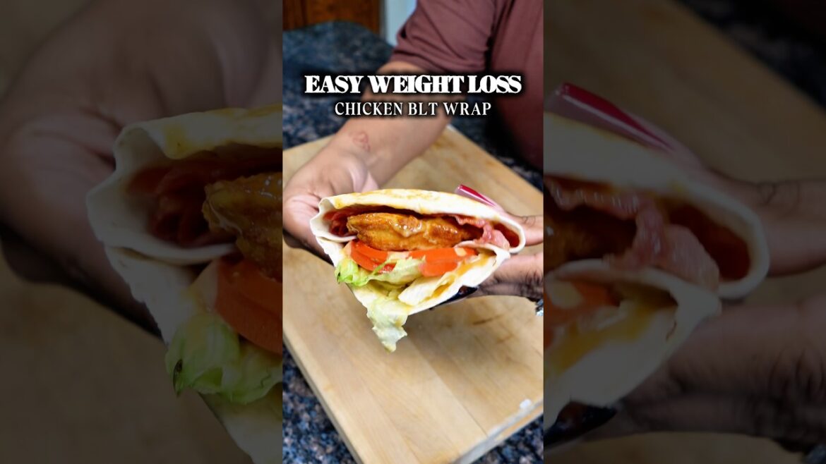 EASY CHICKEN BLT WRAP #recipe #wrap #weightloss #easyrecipe #easymeals #lowcarb #highprotein