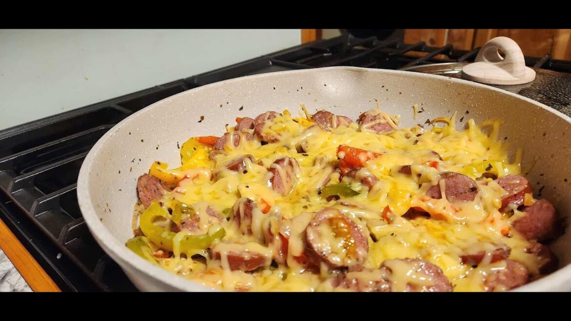 Sausage, Peppers, and Mushrooms Low-Carb Cheesy Bake #lowcarb #easyrecipe Sausage, Peppers, and Mushrooms Low-Carb Cheesy Bake #lowcarb #easyrecipe