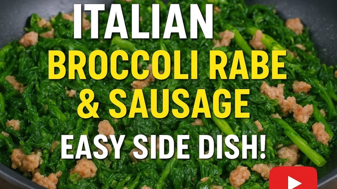 Easy Italian Sausage & Broccoli Rabe – The Perfect Side Dish! #BroccoliRabe #Sausage #EasySideDish
