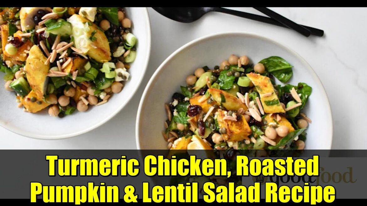 Turmeric Chicken, Roasted Pumpkin & Lentil Salad Recipe | Healthy & Flavorful Meal Turmeric Chicken, Roasted Pumpkin & Lentil Salad Recipe | Healthy & Flavorful Meal