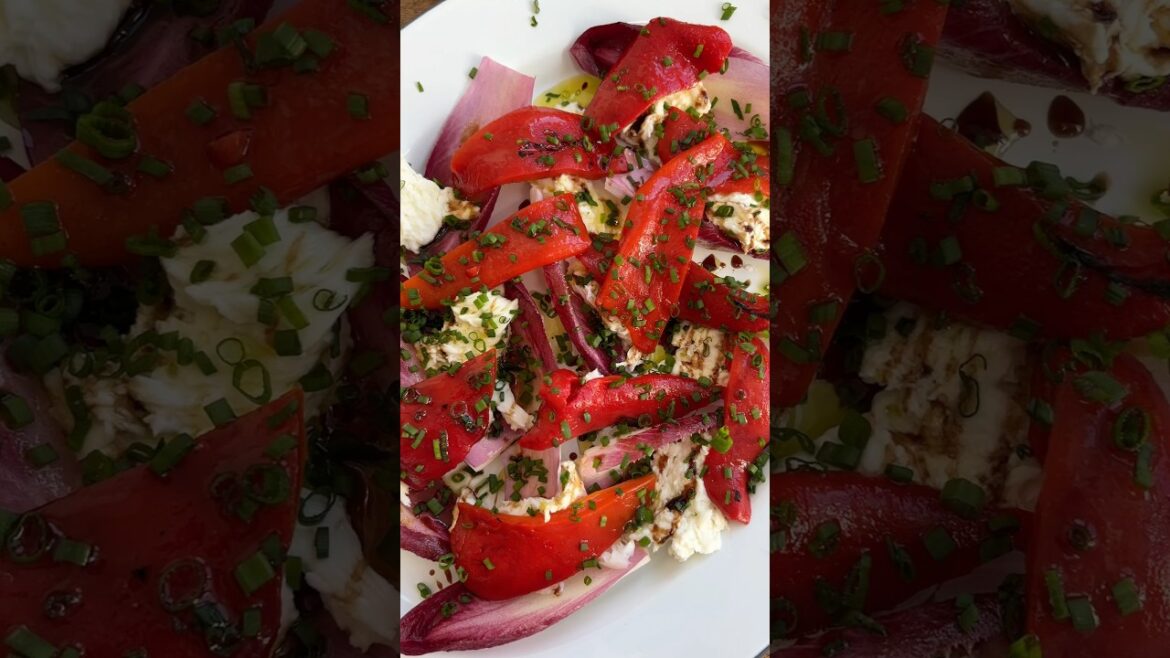 Red Pepper, Mozzarella & Chicory #Salad #Recipe