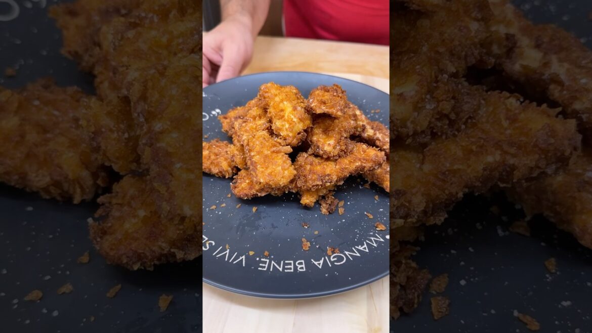 STRACCETTI DI POLLO CROCCANTISSIMI!! #ricetta #pollo #food