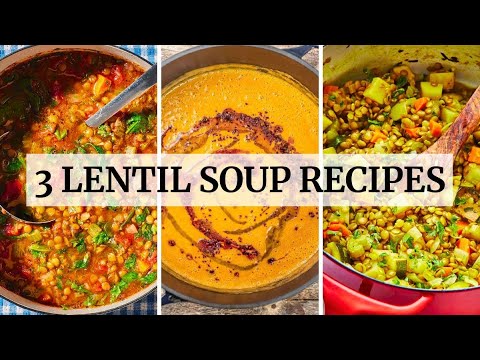 3 Mediterranean Lentil Soups | Lentil Soup Recipes (Mediterranean Diet) 3 Mediterranean Lentil Soups | Lentil Soup Recipes (Mediterranean Diet)