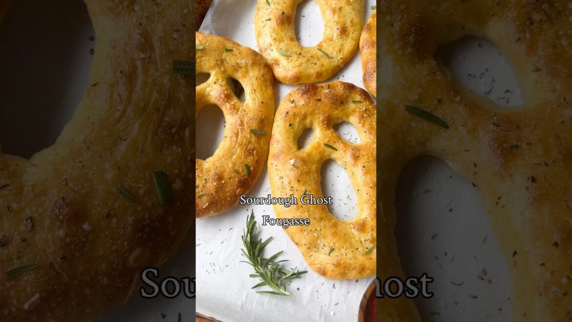 Sourdough Ghost Fougasse #sourdough #sourdoughrecipe #fyp #baking