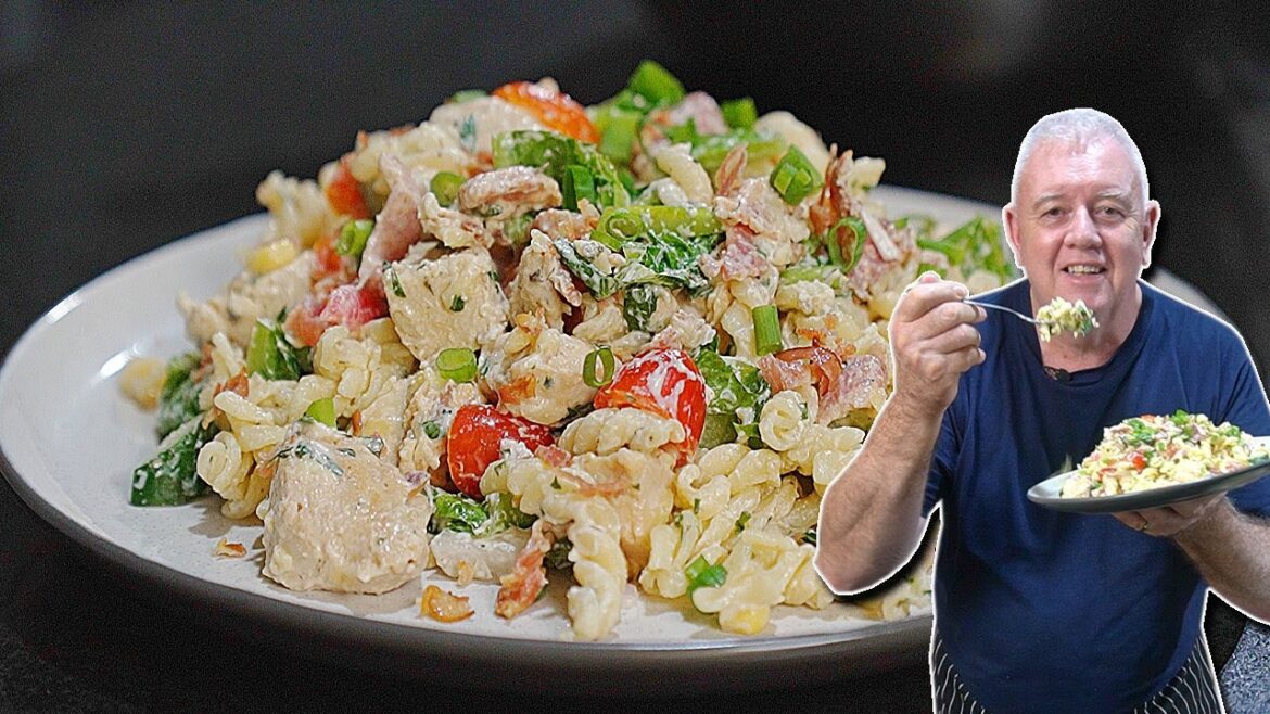 EASIEST Creamy Chicken Bacon Ranch Pasta Salad – Good Anytime of the Year!