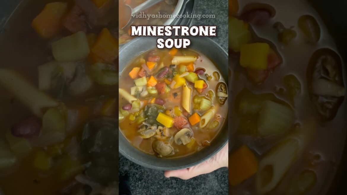 Italian Special Minestrone Soup Made Easily in InstantPot #nationalsoupmonth #minestrone onesoup