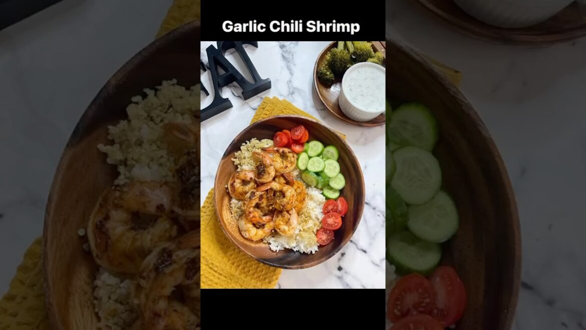 Garlic Chili Shrimp #garlicshrimp #ChiliShrimp #lunchideas #lunchtime #lunch